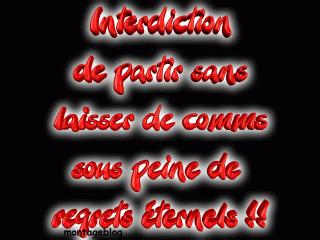InTeRdI dE PaRtIr saNS LaIsseR DeS CoMmEnTaIrE
